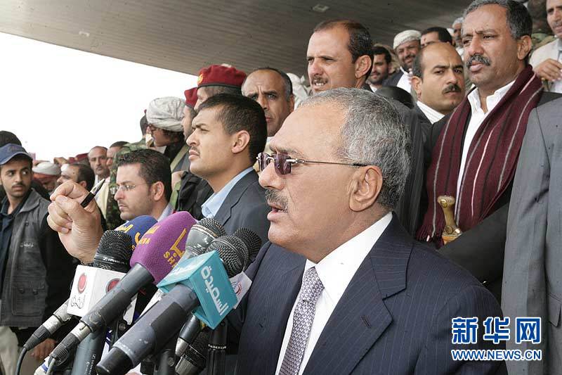 也门总统萨利赫遭炮击受伤 前往沙特接受治疗